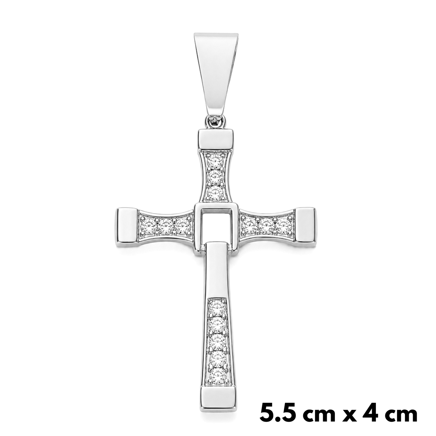 Zawieszka Toretto Cross Białe Złoto