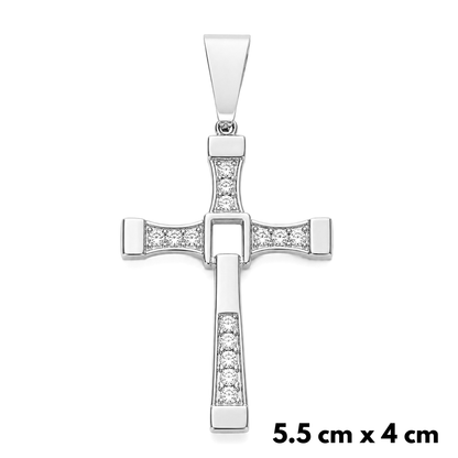 Zawieszka Toretto Cross Białe Złoto