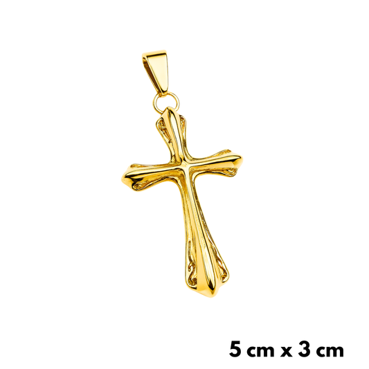 Clean Cross Gold Pendant
