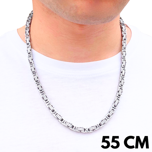 Łańcuch Królewski Białe Złoto - 6mm