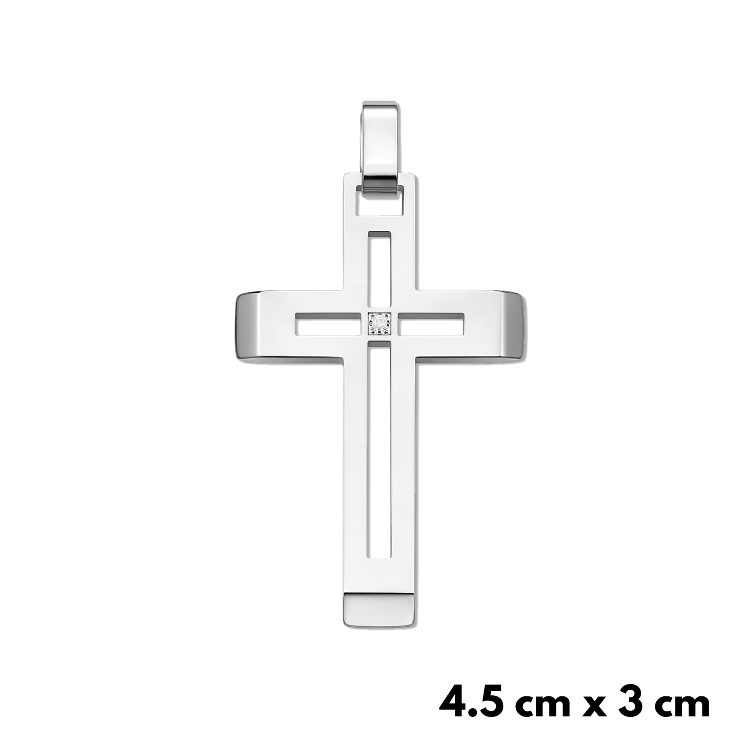 Zawieszka Elite Cross Białe Złoto