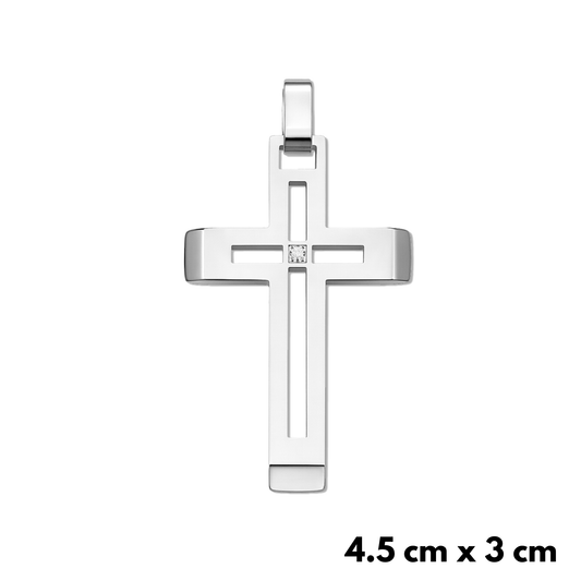 Zawieszka Elite Cross Białe Złoto