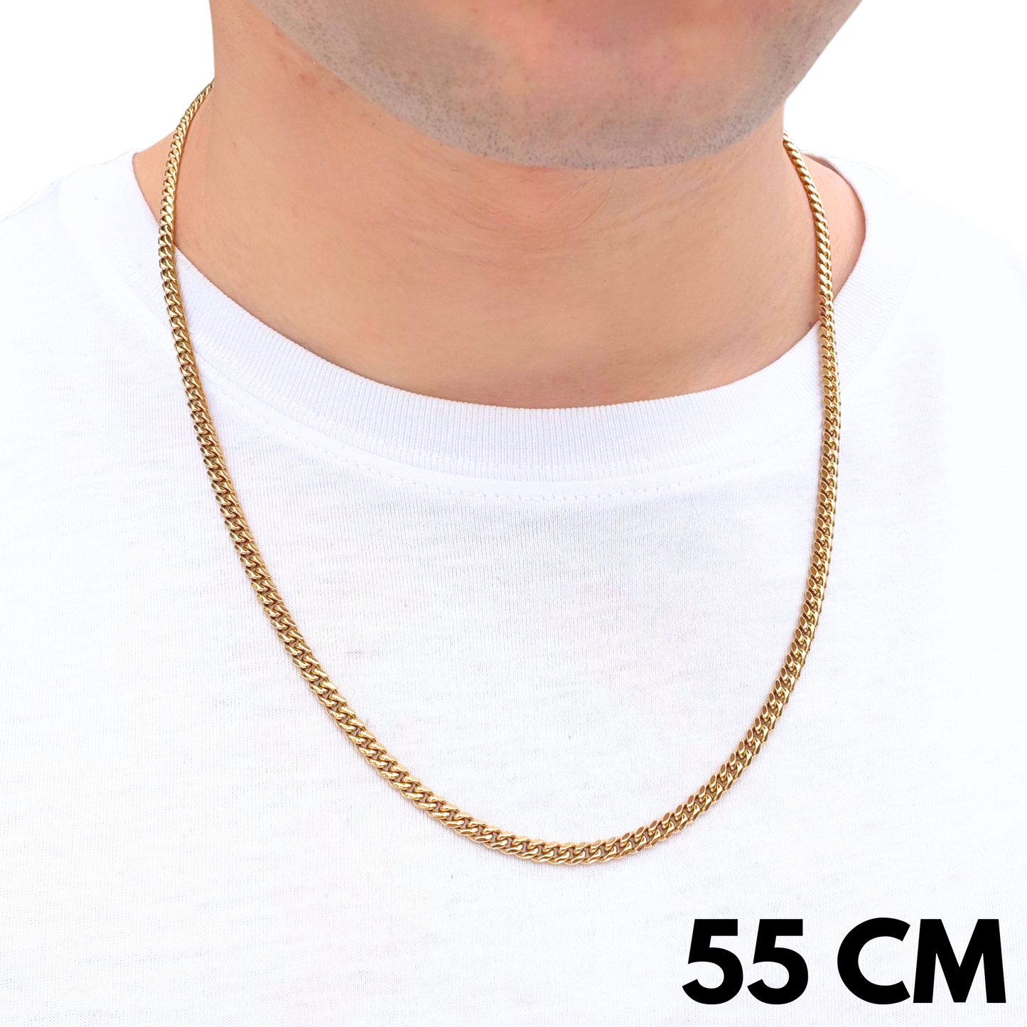 Łańcuch Cuban Złoty - 4mm