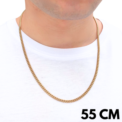 Łańcuch Cuban Złoty - 4mm