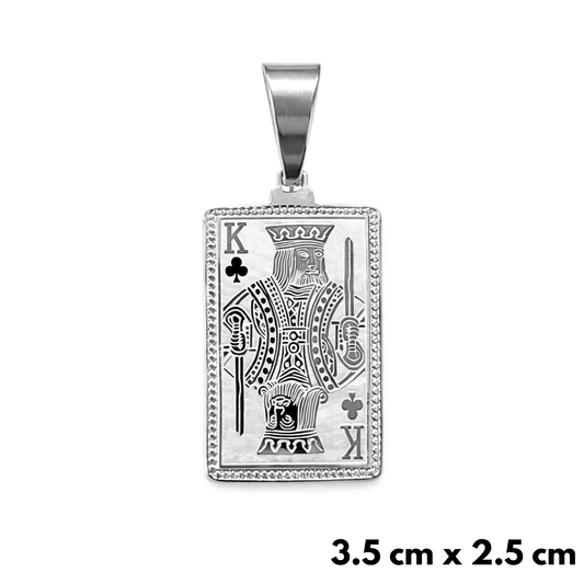 Zawieszka Karta Król Białe Złoto