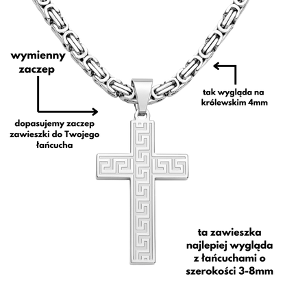 Zawieszka Ancient Cross Białe Złoto