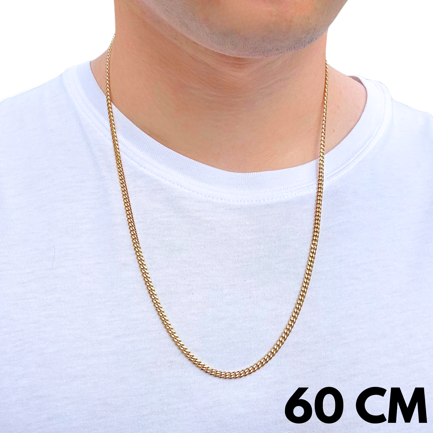 Łańcuch Cuban Złoty - 3mm