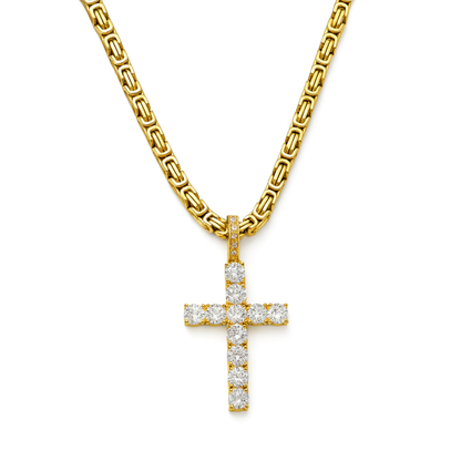 Diamond Cross Pendant Gold