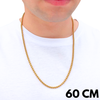 Łańcuch Pszenny Złoty - 4mm