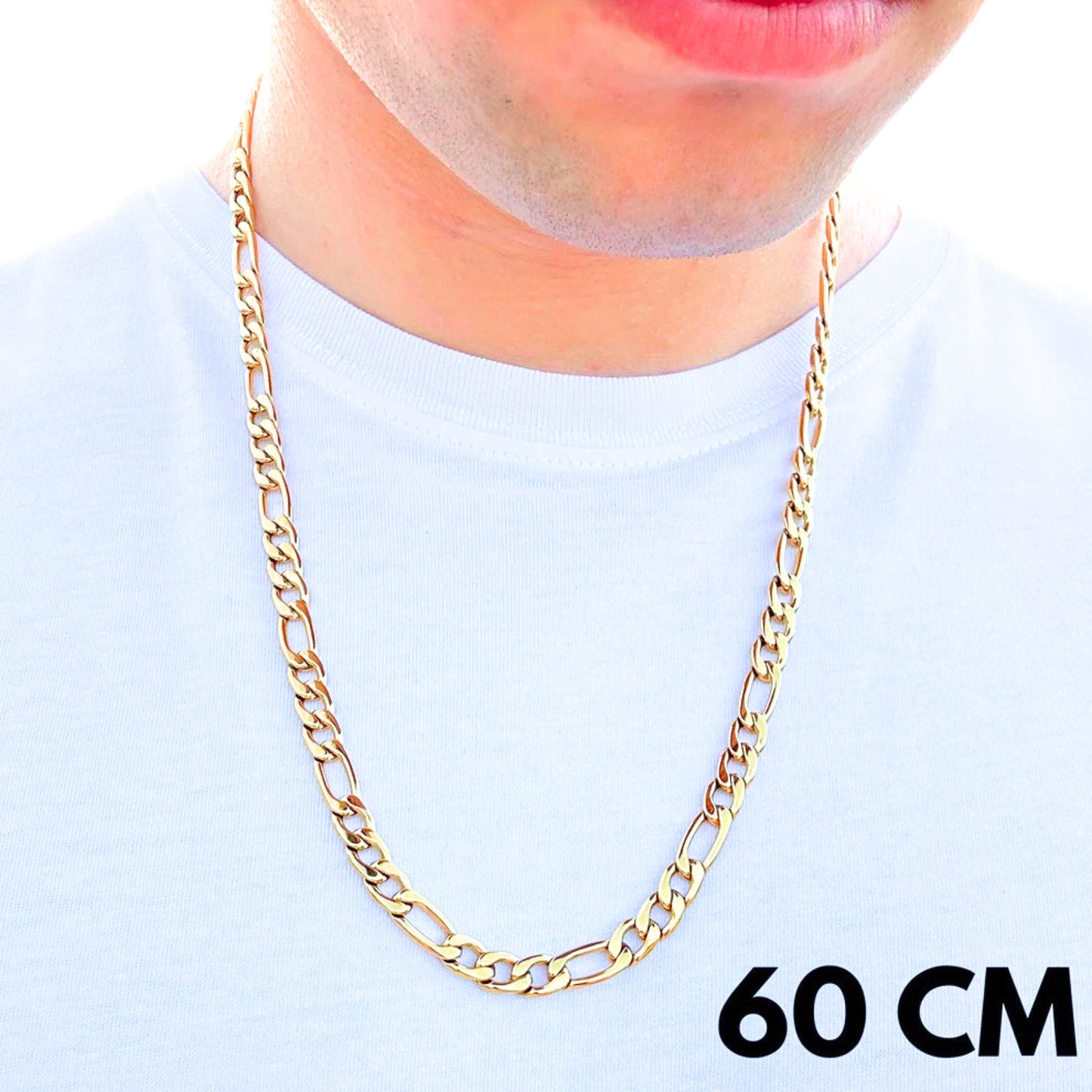 Łańcuch Figaro Złoty - 7mm