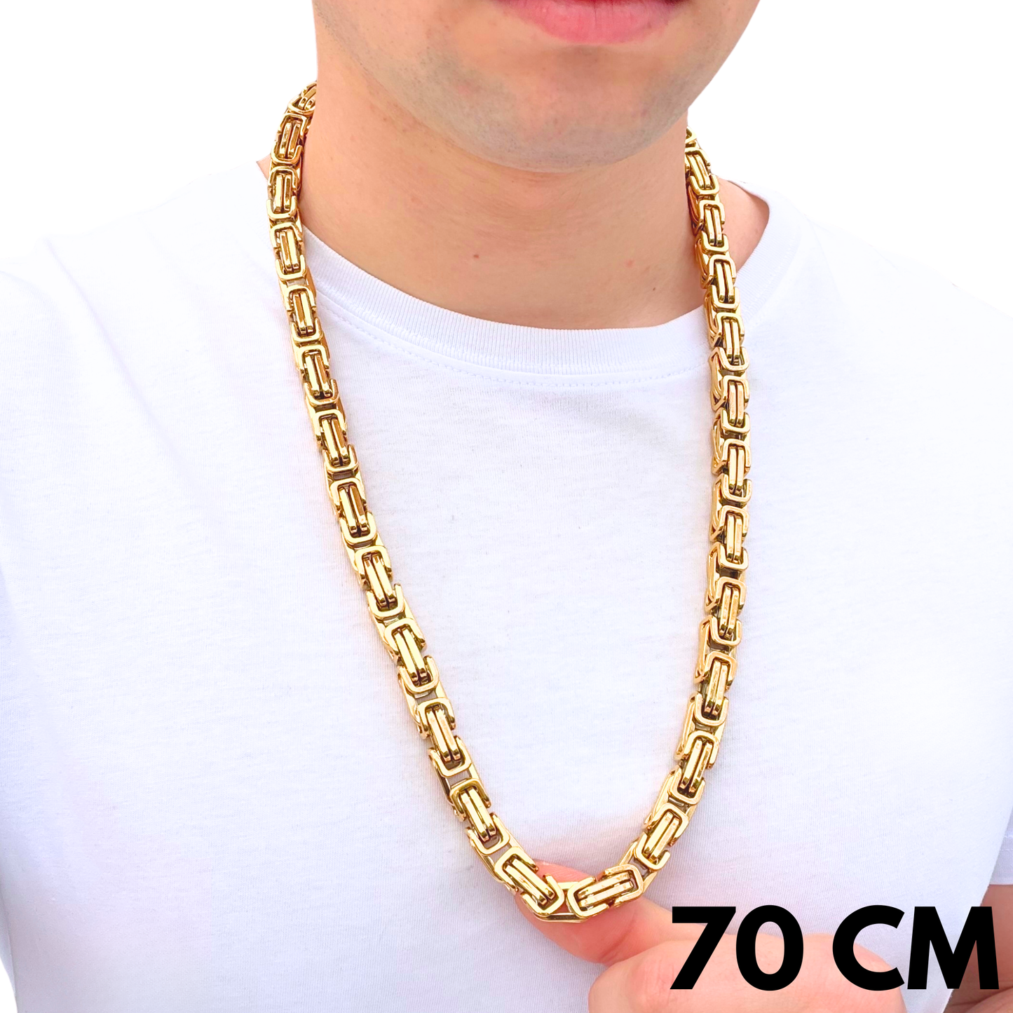 Łańcuch Królewski Złoty - 10mm