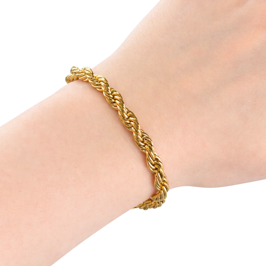 Bransoletka Rope Złota Damska - 6mm