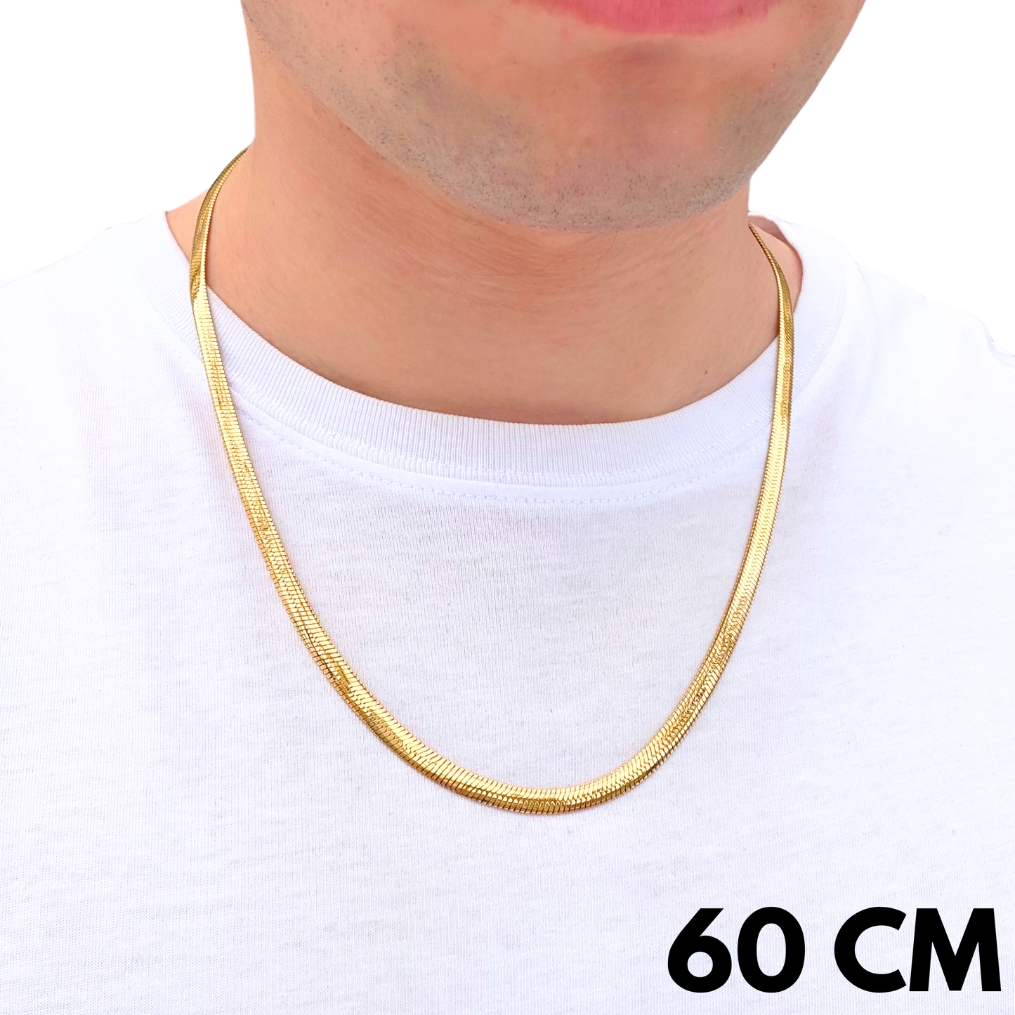 Łańcuszek Żmijka Złoty - 5mm