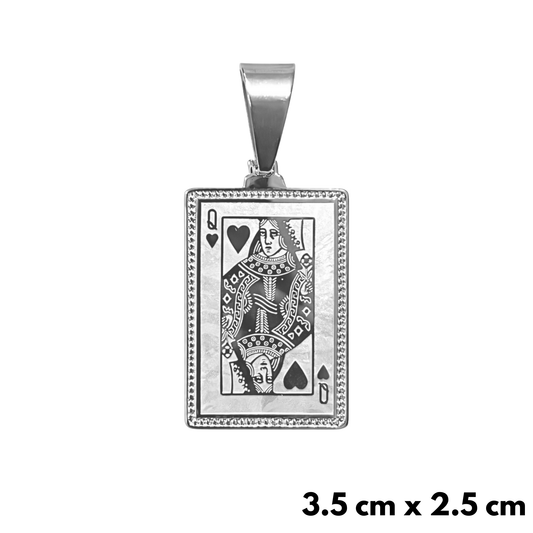 Zawieszka Karta Dama Białe Złoto