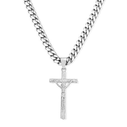 Zawieszka Savior Cross Białe Złoto