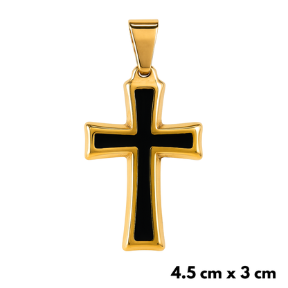 Zawieszka Black Cross Złota