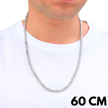 Łańcuch Cesarski Białe Złoto - 4mm