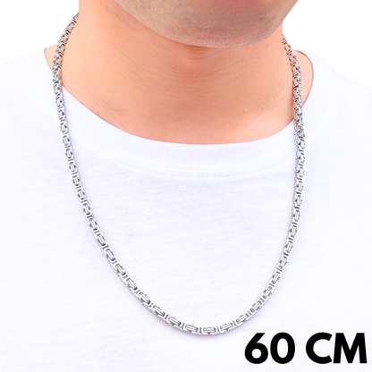 Łańcuch Królewski Białe Złoto - 4mm