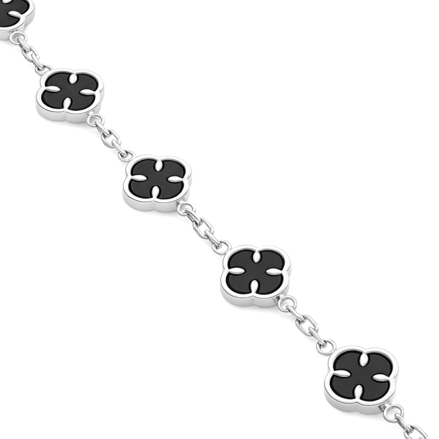 Bransoletka Koniczyna Damska Czarna