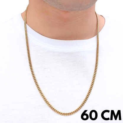 Łańcuch Cuban Złoty - 4mm