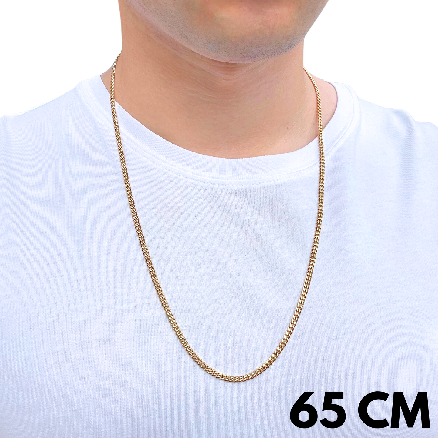 Łańcuch Cuban Złoty - 3mm