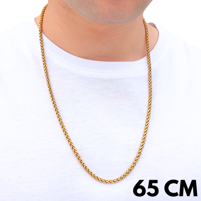 Łańcuch Pszenny Złoty - 4mm