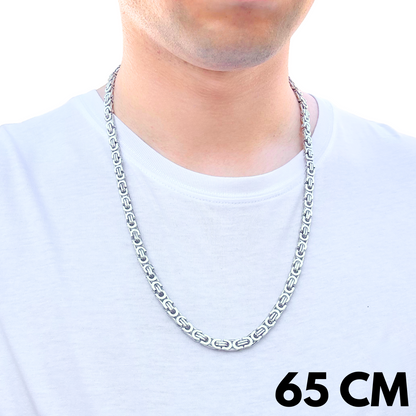 Łańcuch Szlachecki Białe Złoto - 6 mm