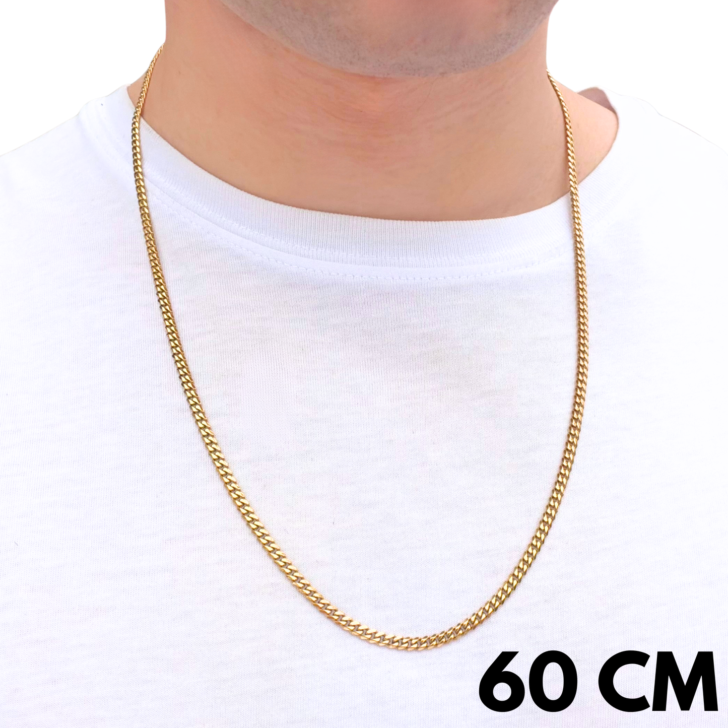 Łańcuch Cuban Złoty - 3mm