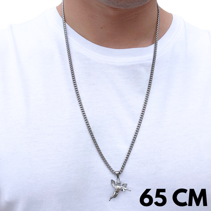 ZESTAW - Cuban 4mm + Zawieszka Angel