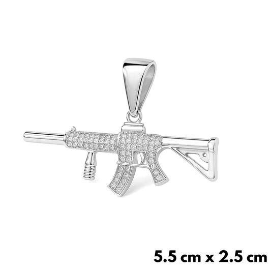 Zawieszka M4 Białe Złoto