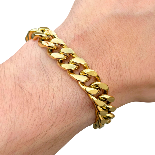 Bransoletka Cuban Złota - 12mm