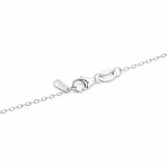 Naszyjnik Crystal Oval z Moissanitem 1 karat S925 Białe Złoto Damski