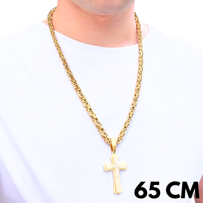 ZESTAW - Królewski Złoty 6mm + Zawieszka Royal Cross Złota