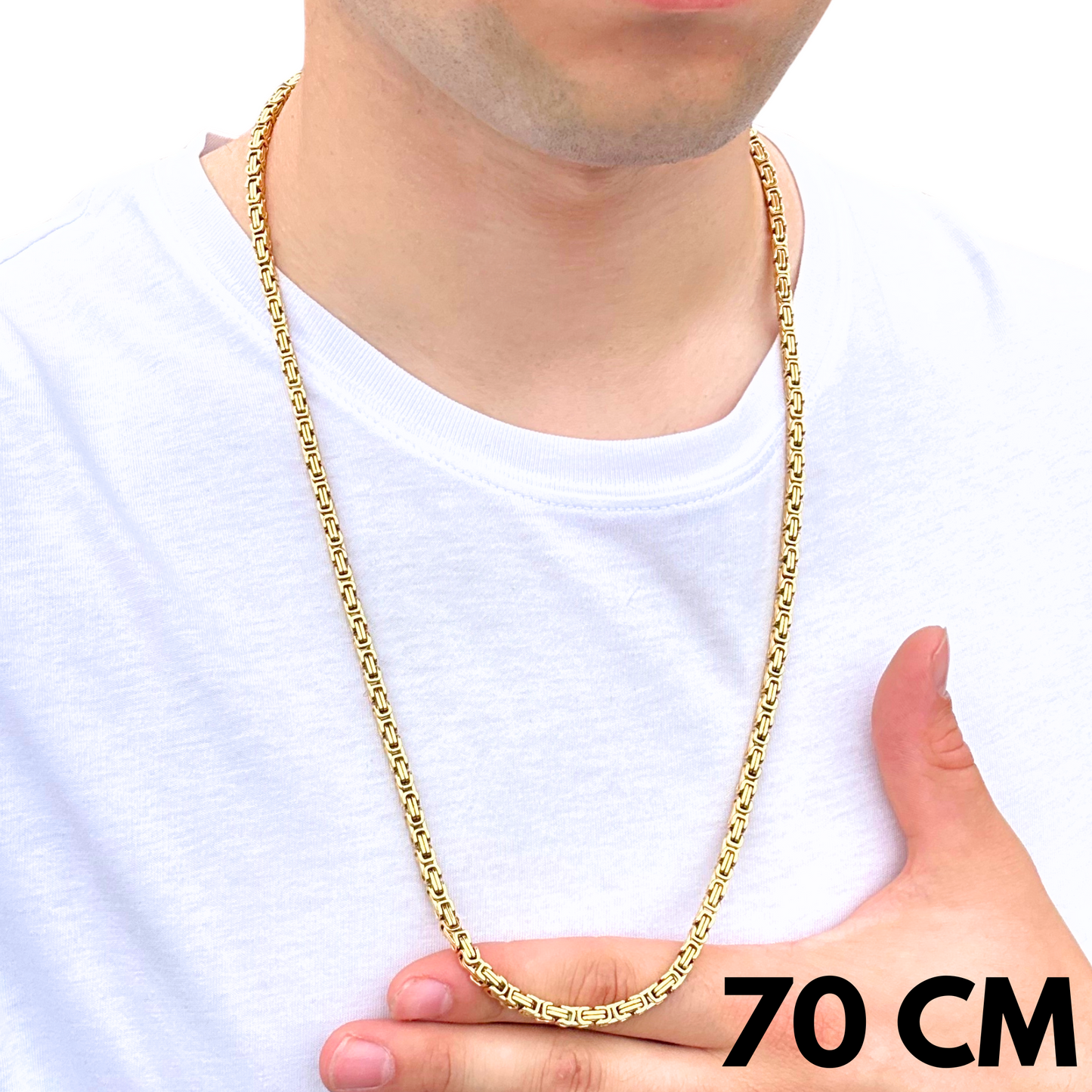Łańcuch Królewski Złoty - 4mm