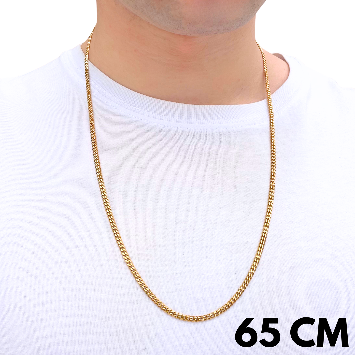 Łańcuch Cuban Złoty - 3mm