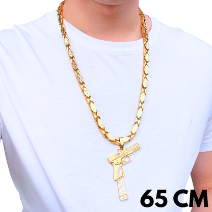 ZESTAW - Magnacki 7 mm Złoty + Zawieszka Glock Złota