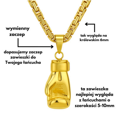 Zawieszka Rękawica Bokserska Złota