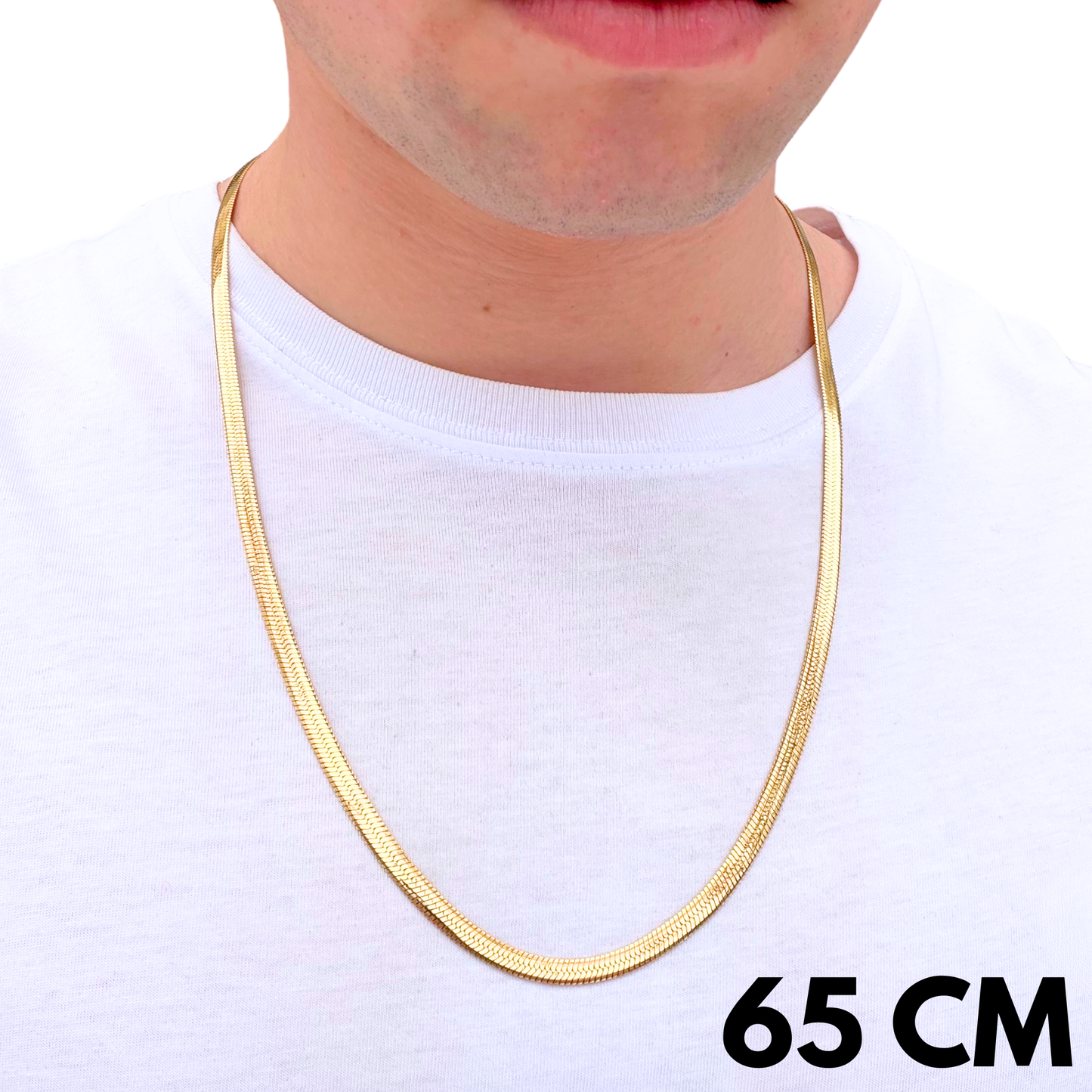 Łańcuszek Żmijka Złoty - 5mm