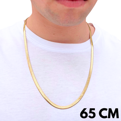 Łańcuszek Żmijka Złoty - 5mm