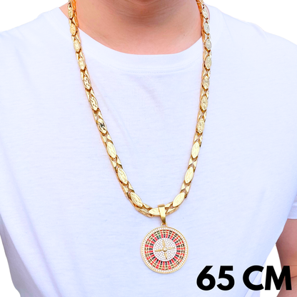 ZESTAW - Magnacki 7 mm Złoty + Zawieszka Ruletka Złota