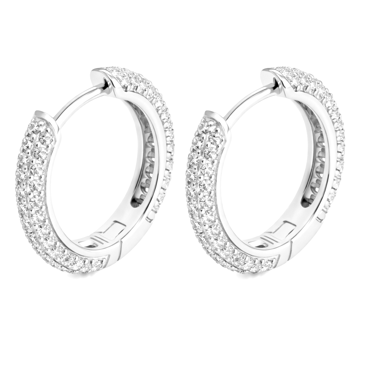 Kolczyki Crystal Hoop S925 Srebrne Damskie