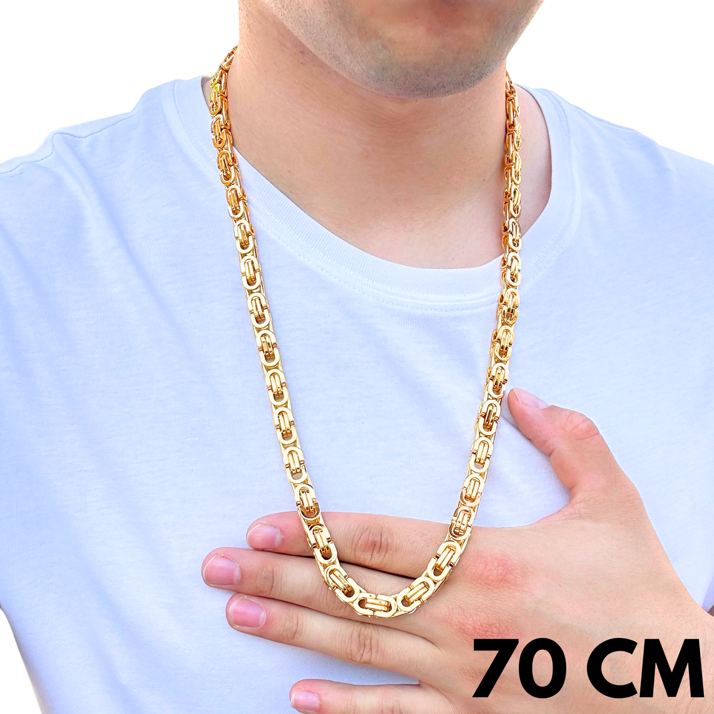 Łańcuch Szlachecki Złoty - 8mm