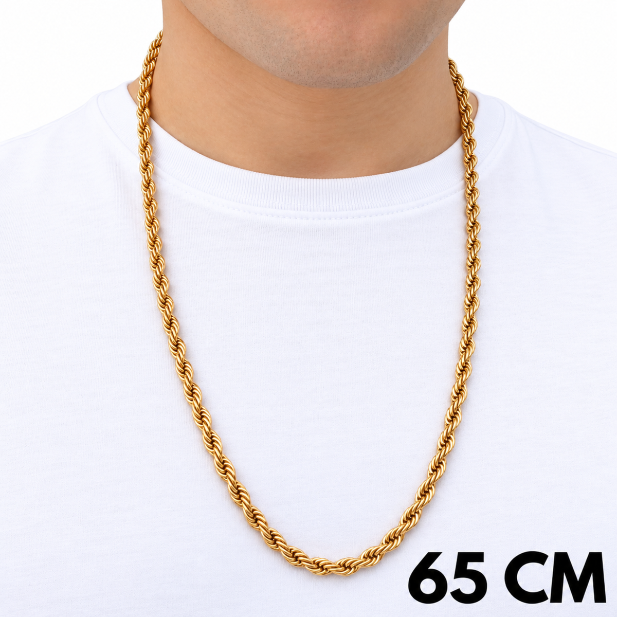 Łańcuch Rope Złoty - 6mm