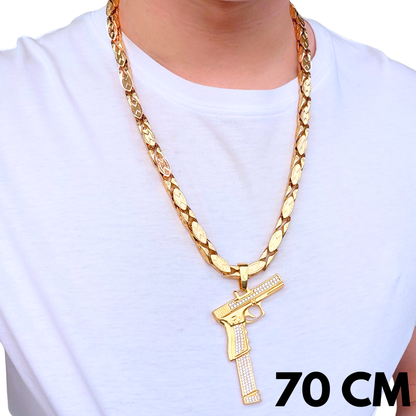 ZESTAW - Magnacki 7 mm Złoty + Zawieszka Glock Złota