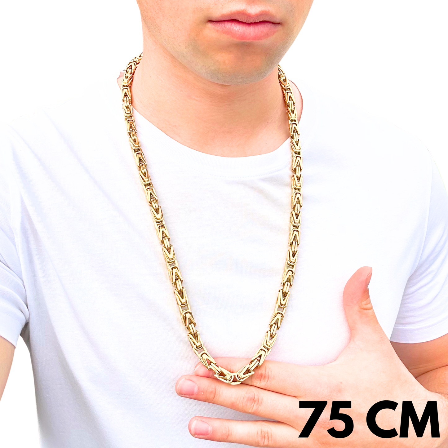 Łańcuch Cesarski Złoty - 8 mm