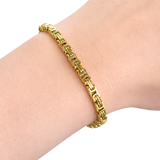 Bransoletka Królewska Złota Damska - 4mm