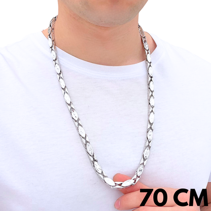 Łańcuch Magnacki Białe Złoto - 7mm