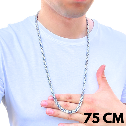 Łańcuch Szlachecki Białe Złoto - 6 mm