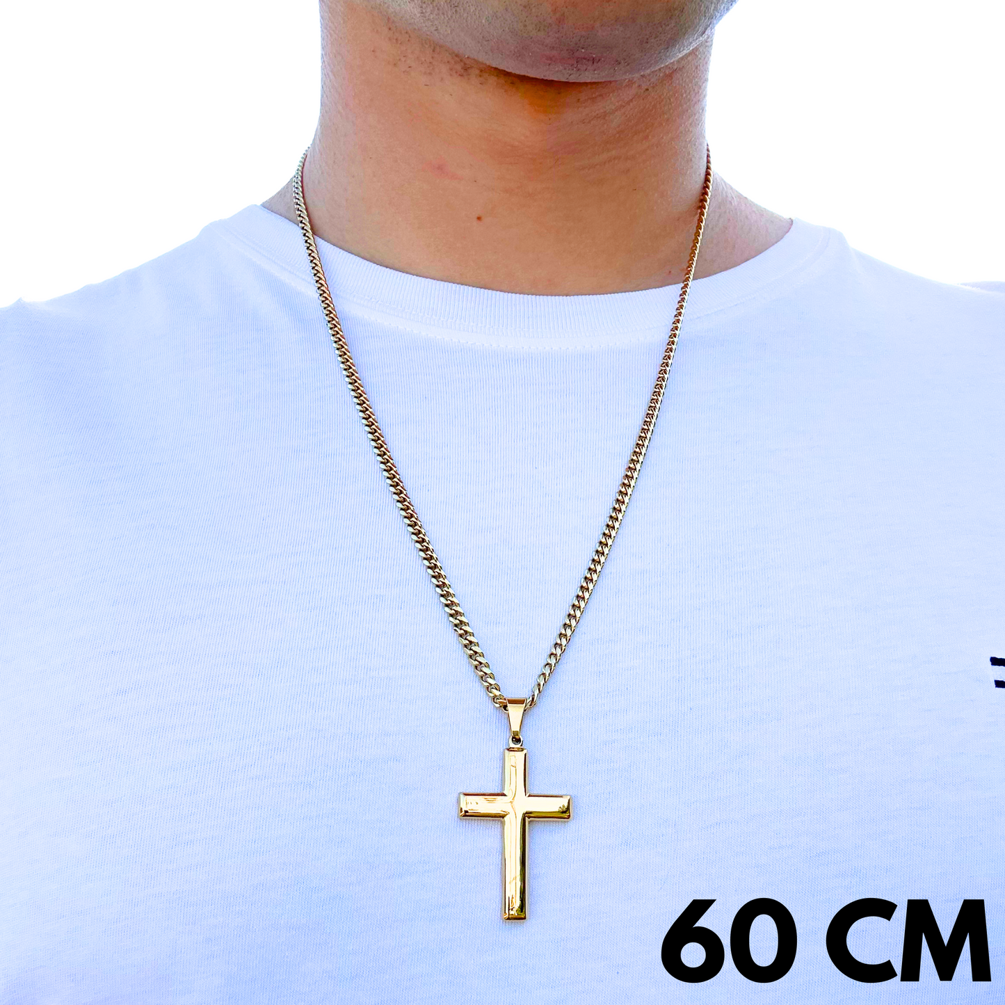 ZESTAW - Cuban 4mm + Zawieszka Clean Cross