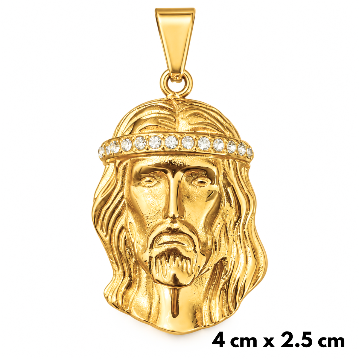 Zawieszka Jezus Diamond Crown Złota
